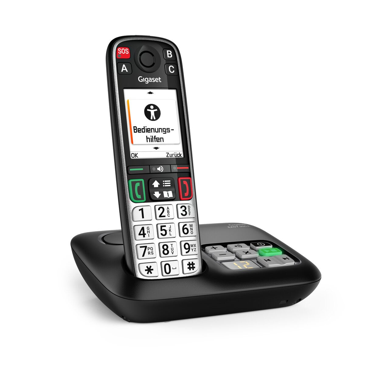 Gigaset EASY 500A Analog/DECT Telephone Caller ID Black, Silver | VoIP