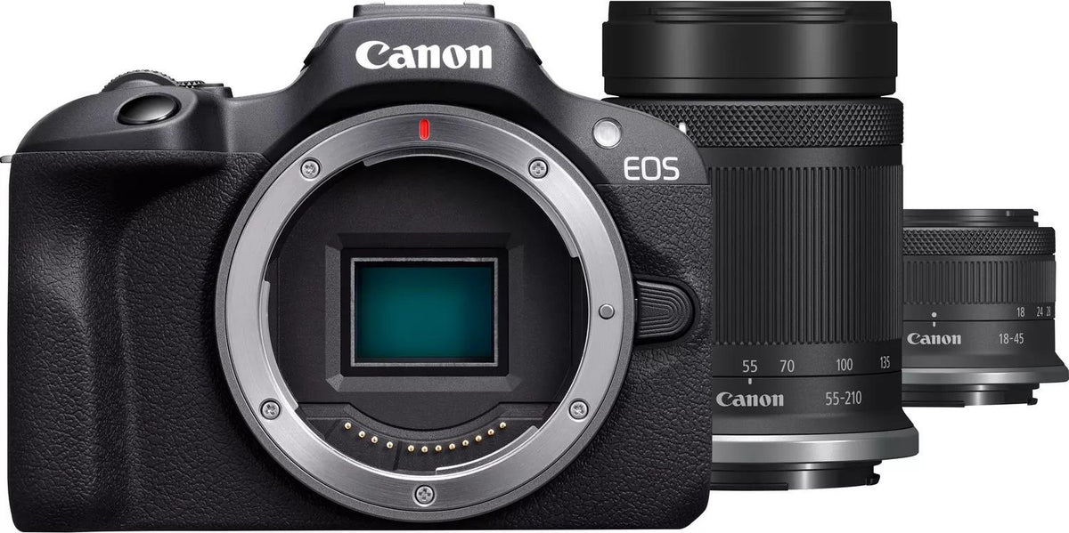 Canon EOS R100 Kit with RF-S 18-45 mm F4.5-6.3 IS STM + RF-S 55-200 mm F5-7.1 IS STM 6052C023