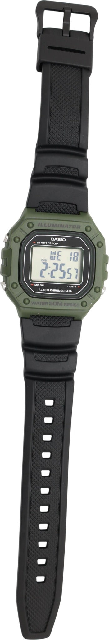CASIO W-218H-3AVDF Timeless Collection Watch, Green - W-218H-3AVDF