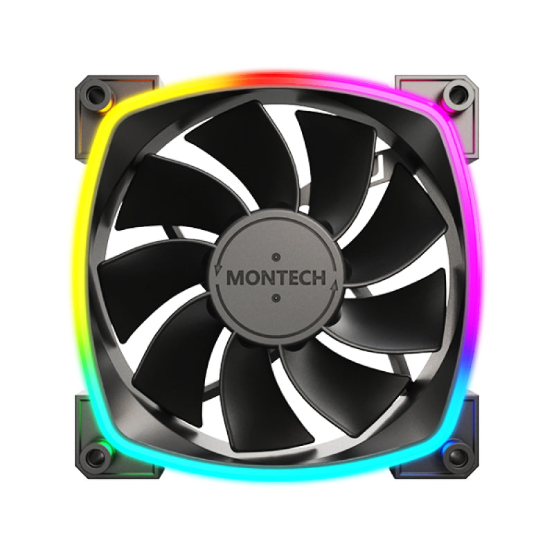 Montech RX120 Fan 3 in 1 Pack (B)/ RX120 3-Pack Black (RX120 3 IN 1 PACK (B)