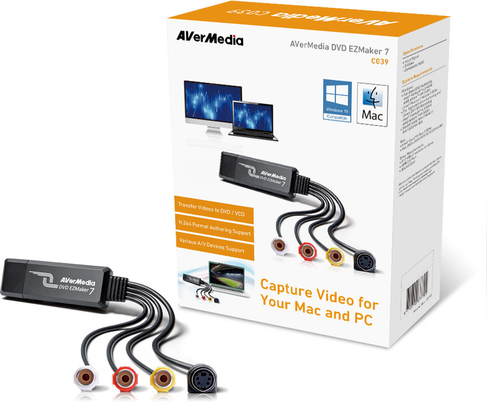 AVerMedia DVD EZMaker 7 USB Video Capture Card 61C039XX00BH