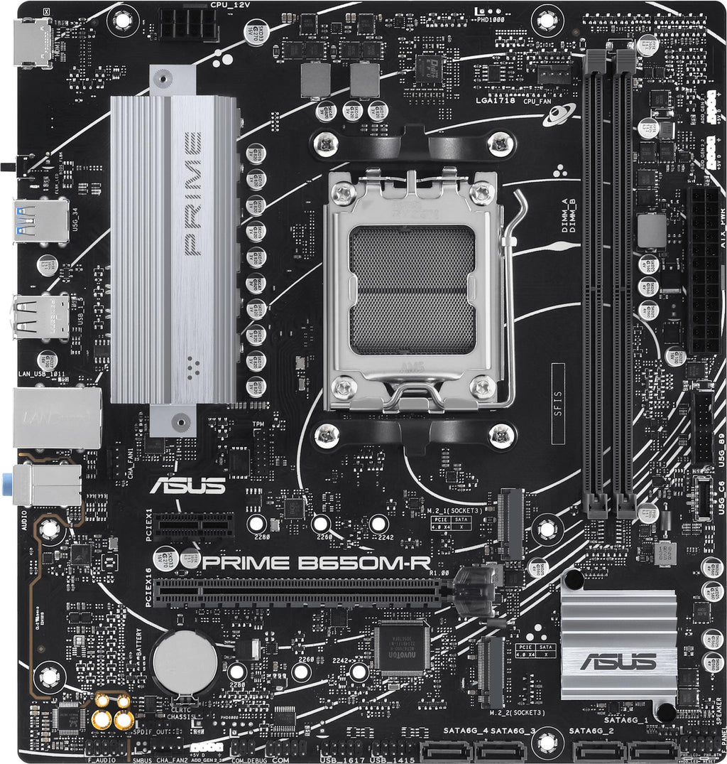 ASUS PRIME B650M-R - Micro ATX Motherboard - AM5 Socket - AMD B650 Chipset - 90MB1H30-M0EAY0