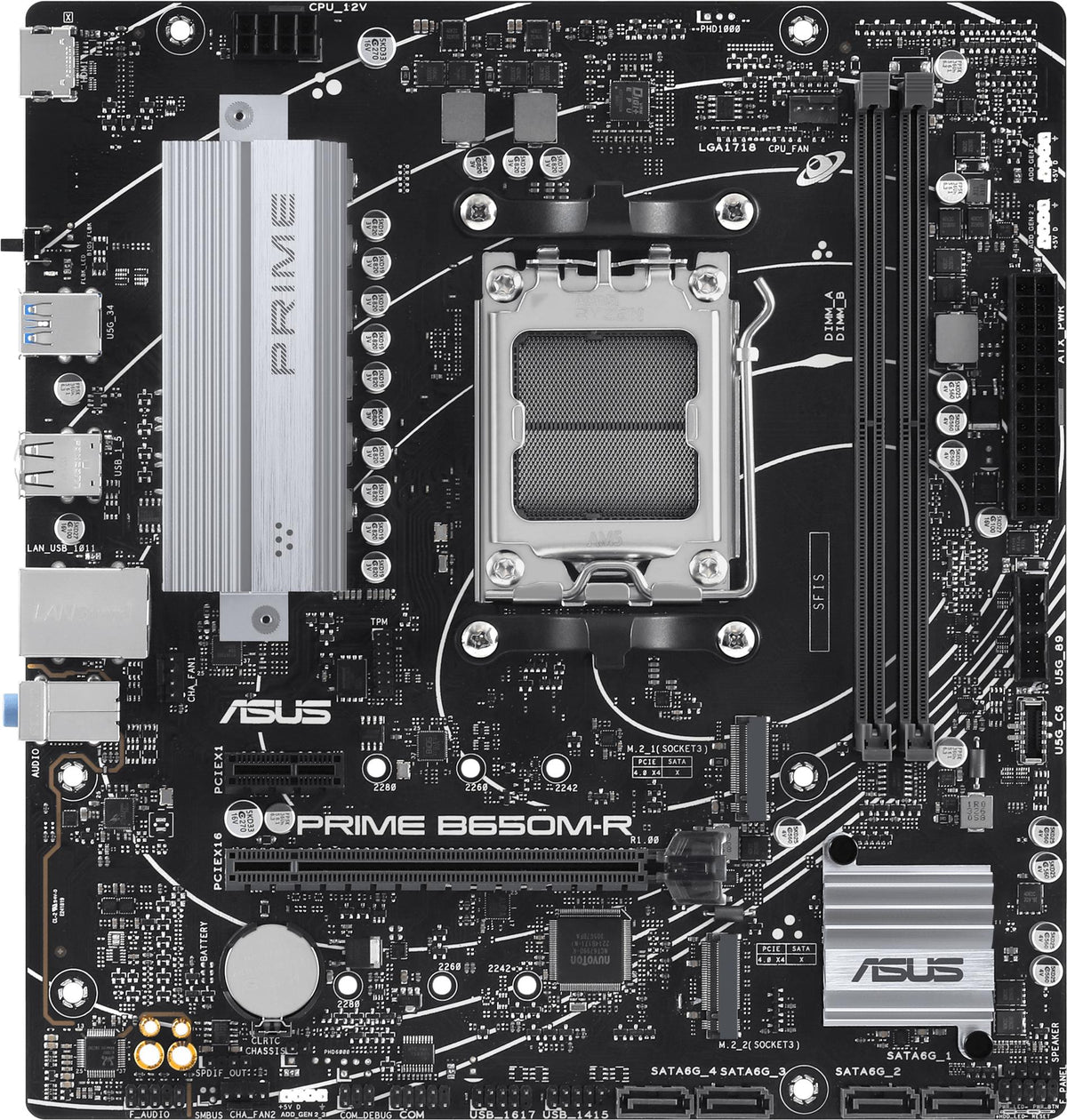 ASUS PRIME B650M-R - Micro ATX Motherboard - AM5 Socket - AMD B650 Chipset - 90MB1H30-M0EAY0