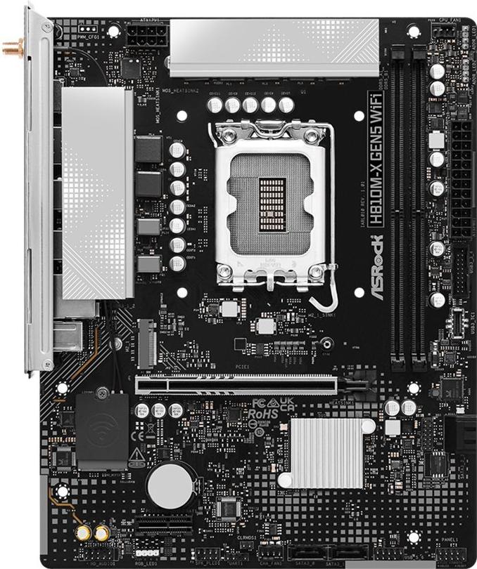 ASRock H810M-X GEN5 WIFI Motherboard micro ATX LGA1851 H810 DDR5 WiFi 6 BT | Model 90-MXBU80-A0UAYZ