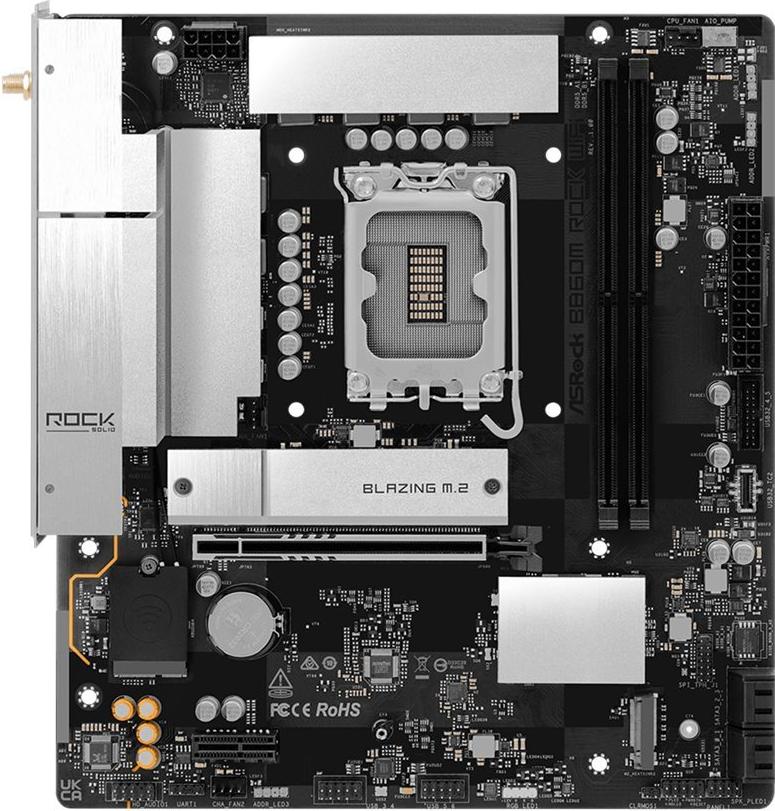 ASRock B860M Rock WiFi Micro ATX Motherboard LGA1851 Intel B860 DDR5 WiFi 6E