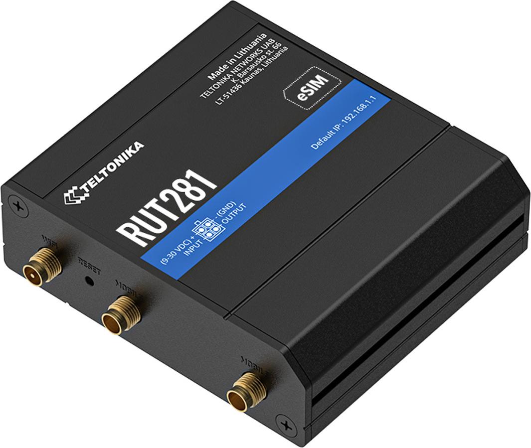 Teltonika RUT281 LTE Cat4 Router with eSIM WiFi Dual Ethernet - RUT281000000