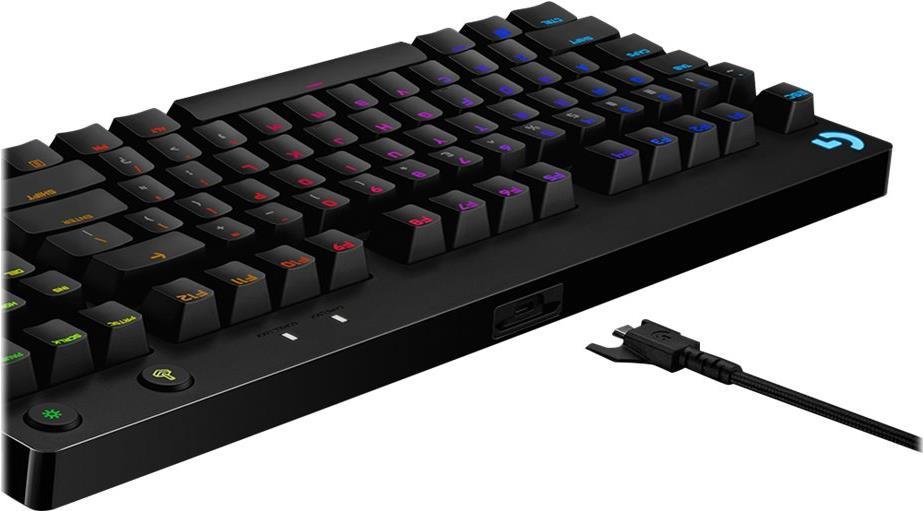 Logitech G Pro Mechanical Gaming Keyboard GX Blue Clicky - USB - Black
