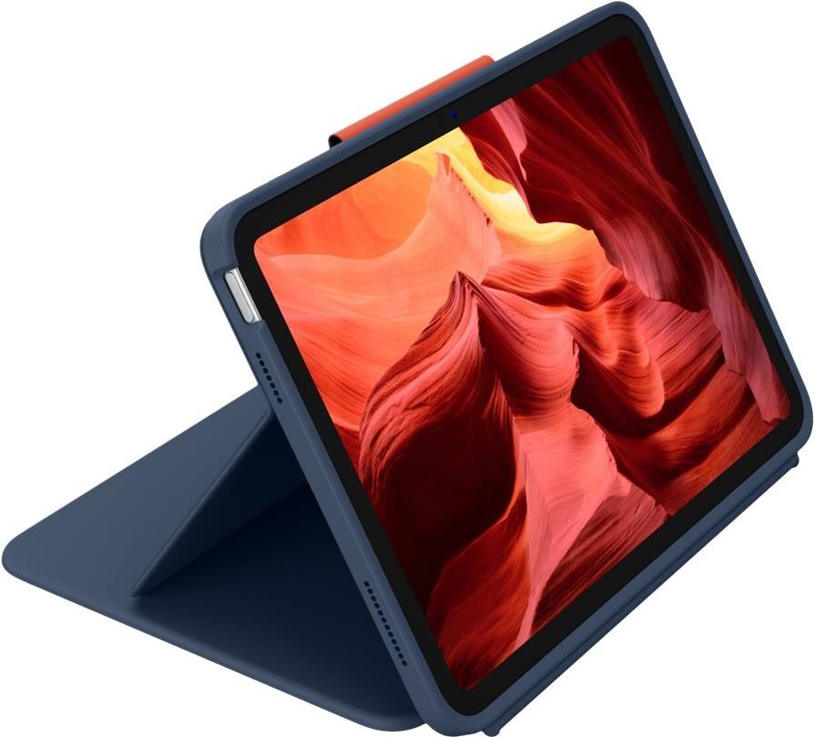 Logitech Rugged Combo 4 Keyboard and Folio Case for Apple 10.9-inch iPad (10th Generation) Classic Blue 920-011196