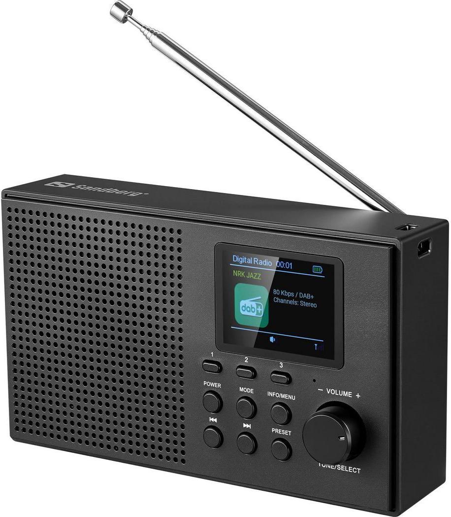 Sandberg Speaker Radio DAB+BT Recharge 421-39 Portable DAB+/FM 3W Black