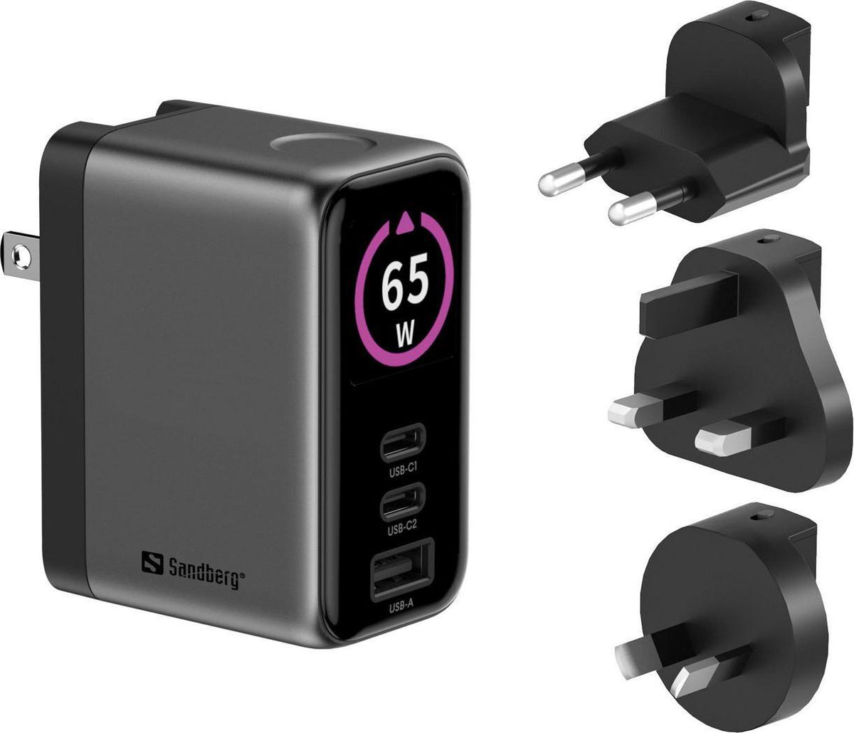 Sandberg Travel Charger PD65W Display (441-70)