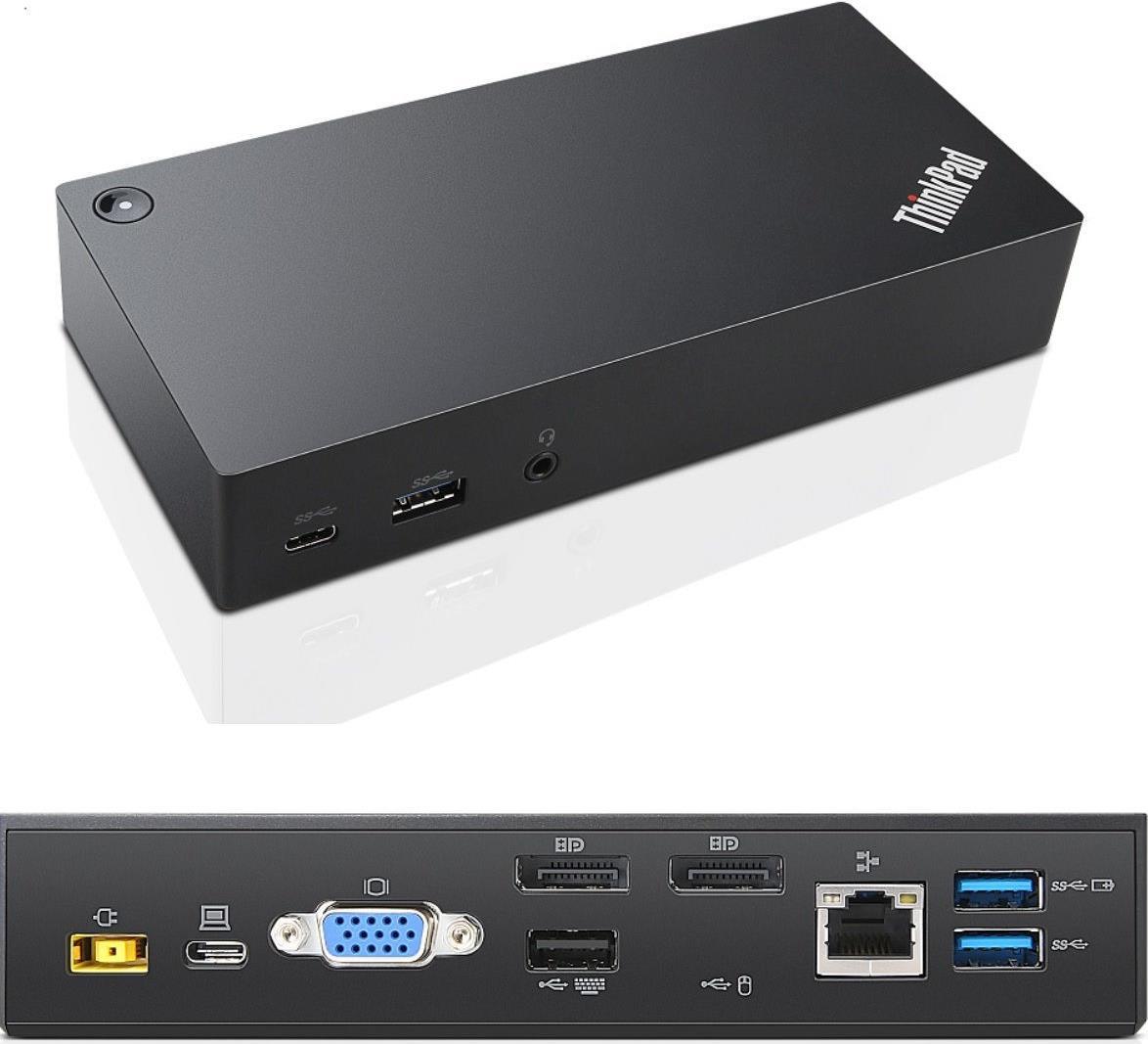 Lenovo ThinkPad USB-C Dock - Docking Station - USB-C - VGA, 2 x DP - 1GbE - FRU (03X7194)