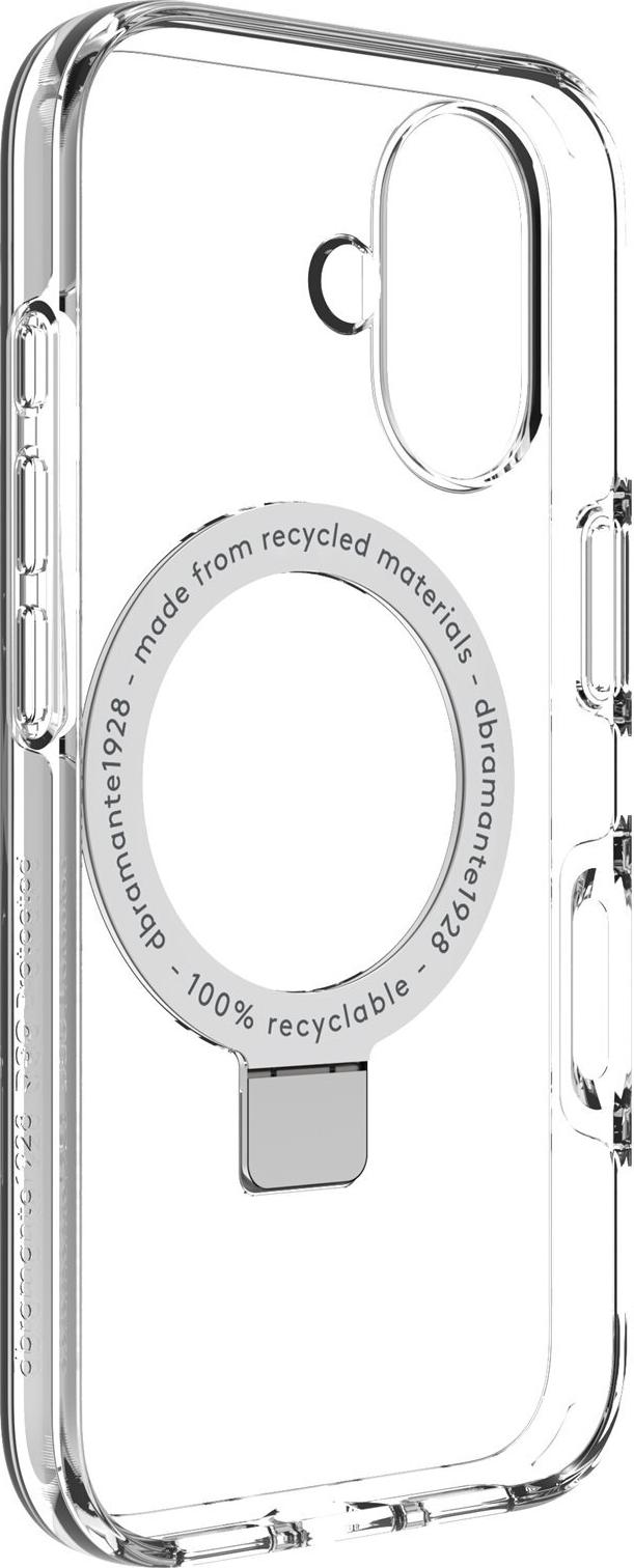 dbramante1928 Iceland Ultra - Back Cover for Mobile Phone - Stand - MagSafe Compatible - D3O, Clear - for Apple iPhone 16 (IUK1CL006292)