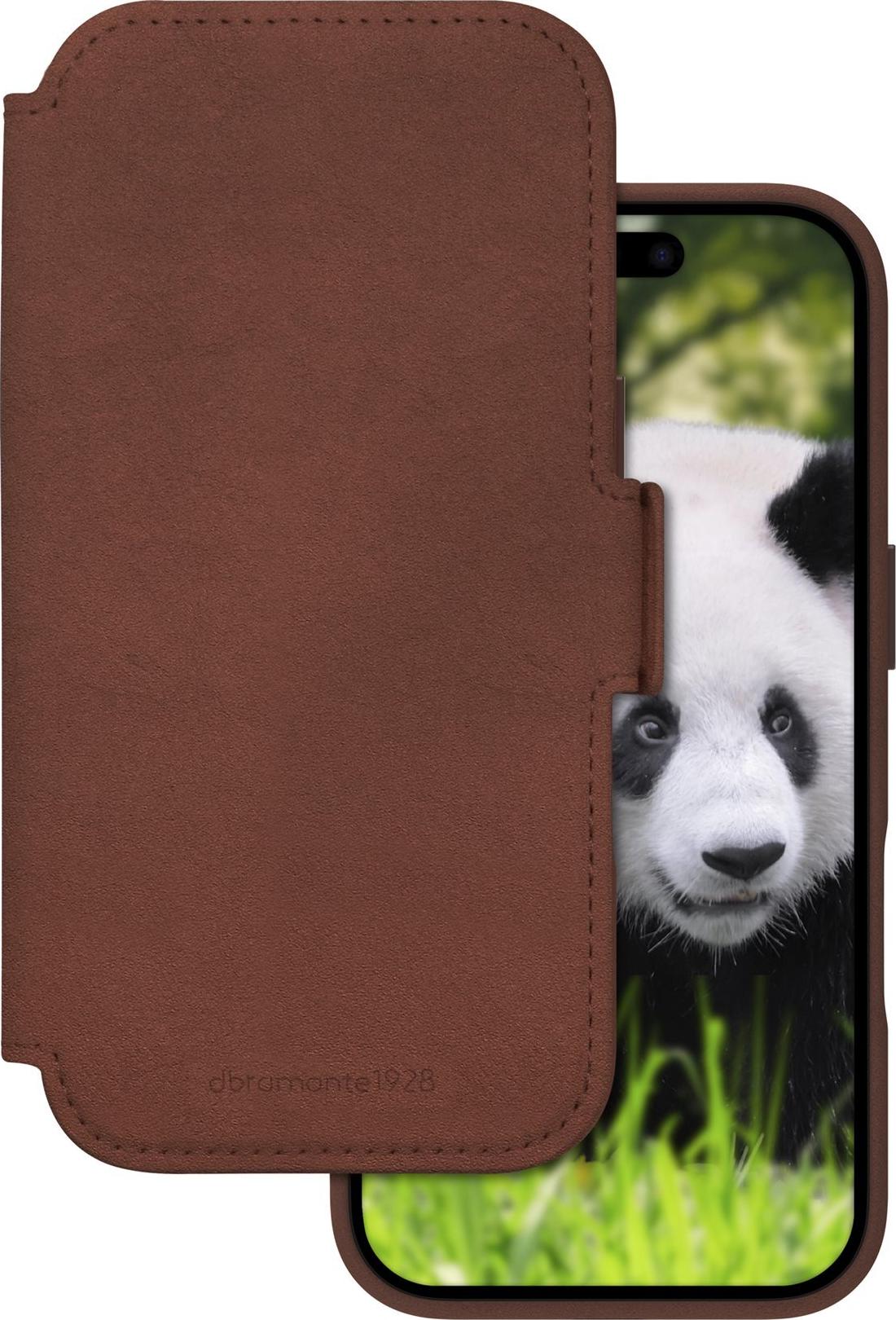 dbramante1928 Lynge Flip Case for Apple iPhone 17 - Dark Tan - MagSafe Compatible - Leather - Model LM63GTDT6628