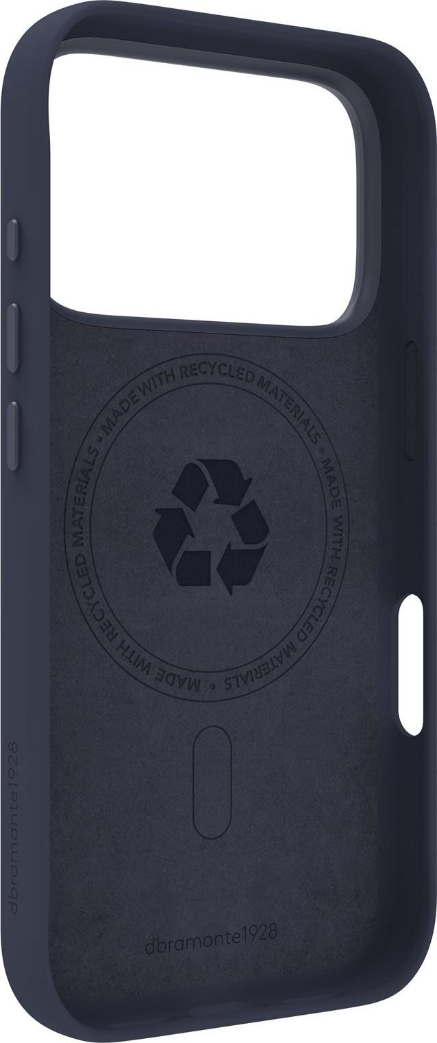 dbramante1928 Roskilde Kick - Back Cover - MagSafe Compatible - Grained Leather - ICON - Deep Water - for Apple iPhone 17 Pro -
