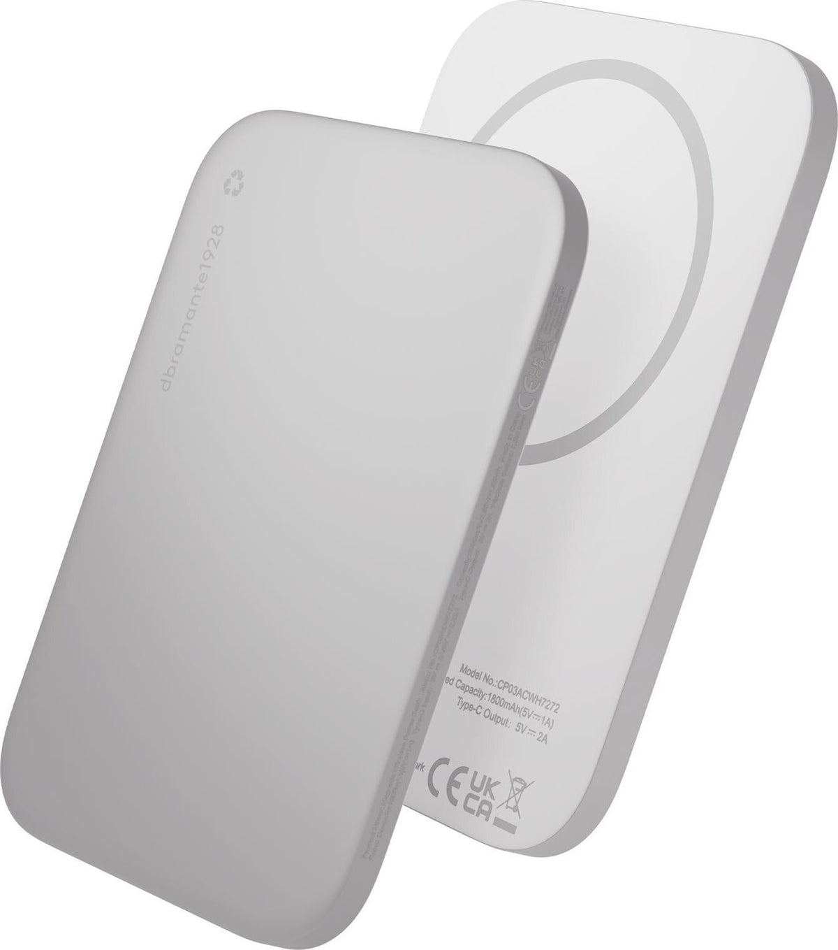 dbramante1928 Inductive Power Bank 3000 mAh 10W USB-C White