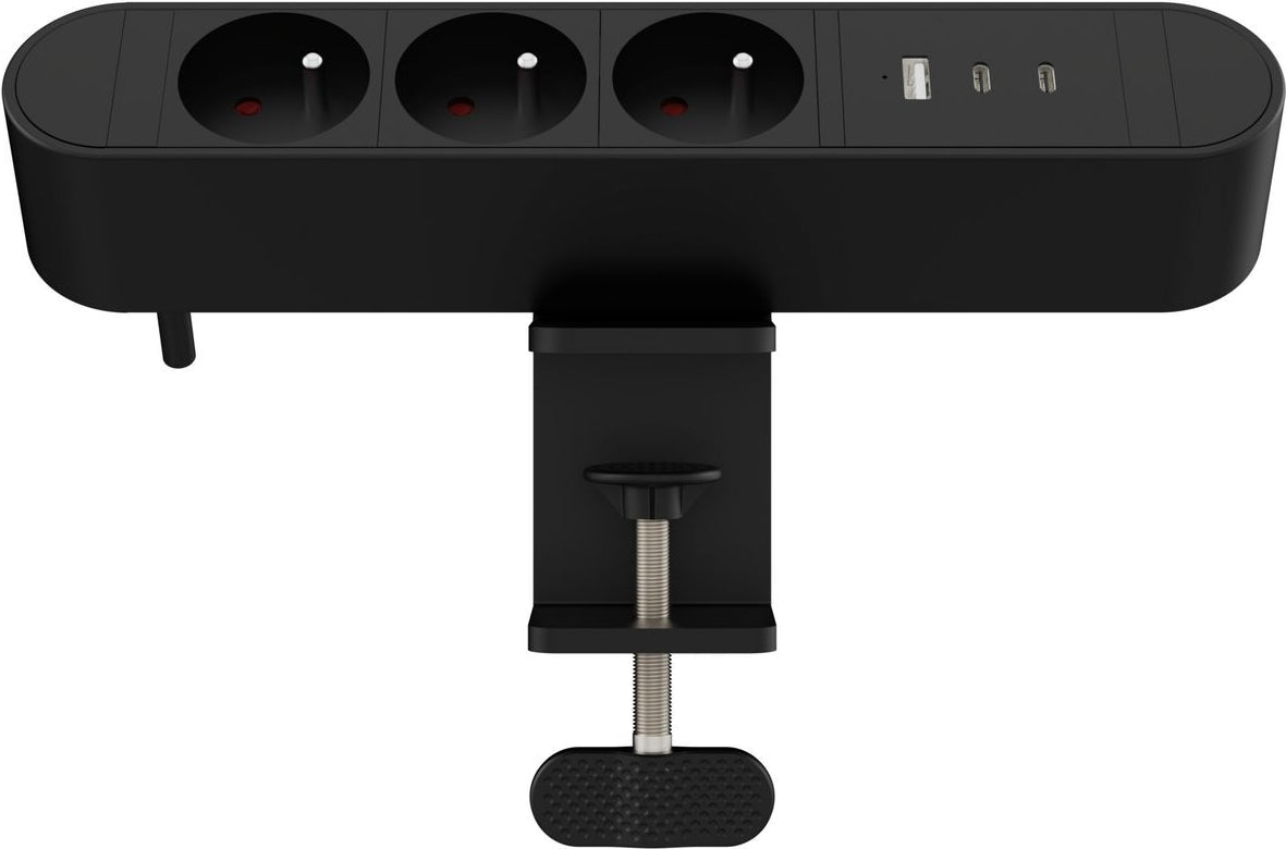 MicroConnect Multi Desktop Power Socket 3 Ways French 1 x USB-A 2 MC-MDPS-FR3-30W
