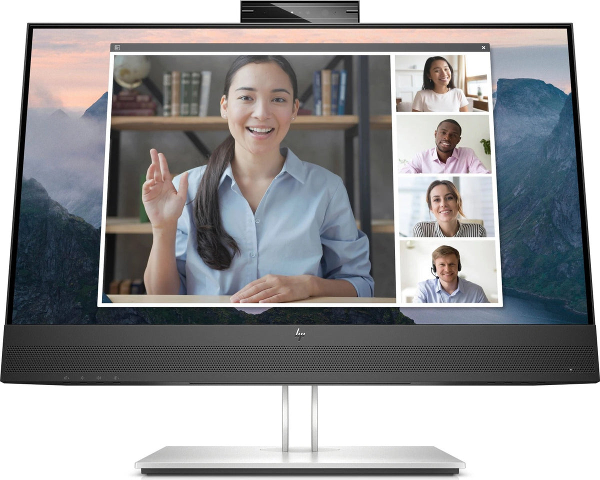 HP E24mv G4 23.8" Full HD IPS Monitor with Webcam Black/Silver 195122021795
