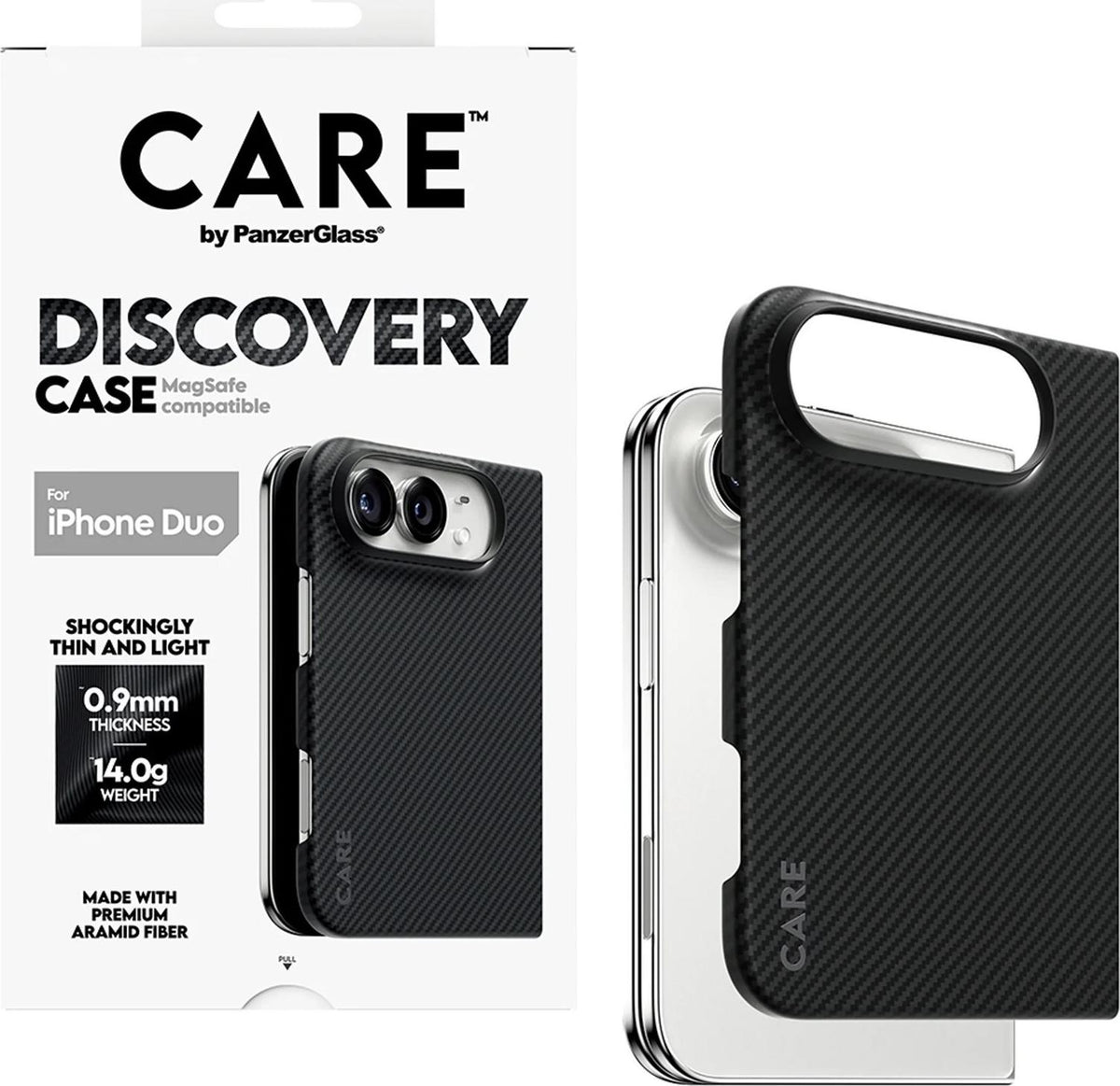 CARE by PanzerGlass Discovery Case Black & Grey with MagSafe for iPhone Duo | Model CR83510