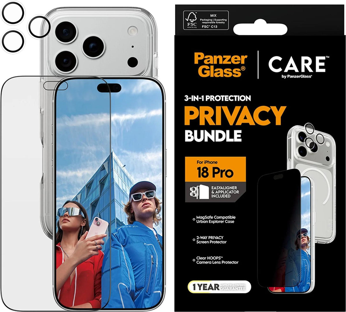 PanzerGlass CARE Privacy Flagship 3-in-1 Bundle for iPhone 18 Pro (CR31046)