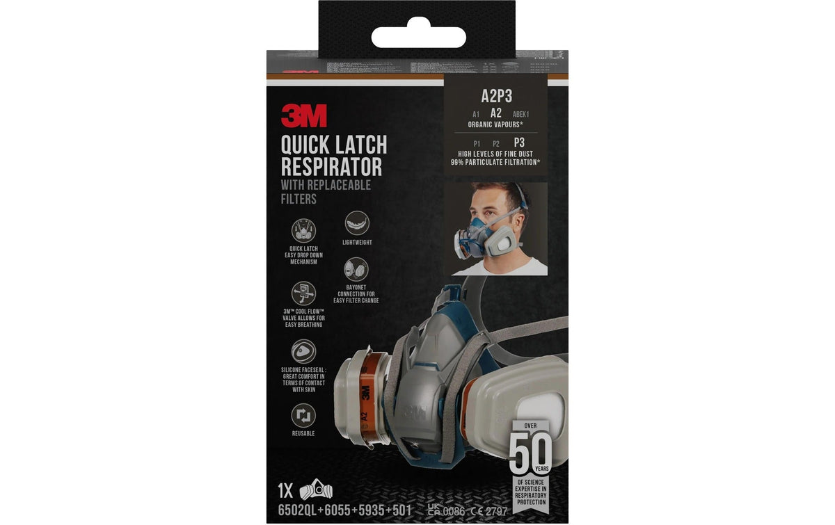 3 M Respirator Mask (6502QLPRO)