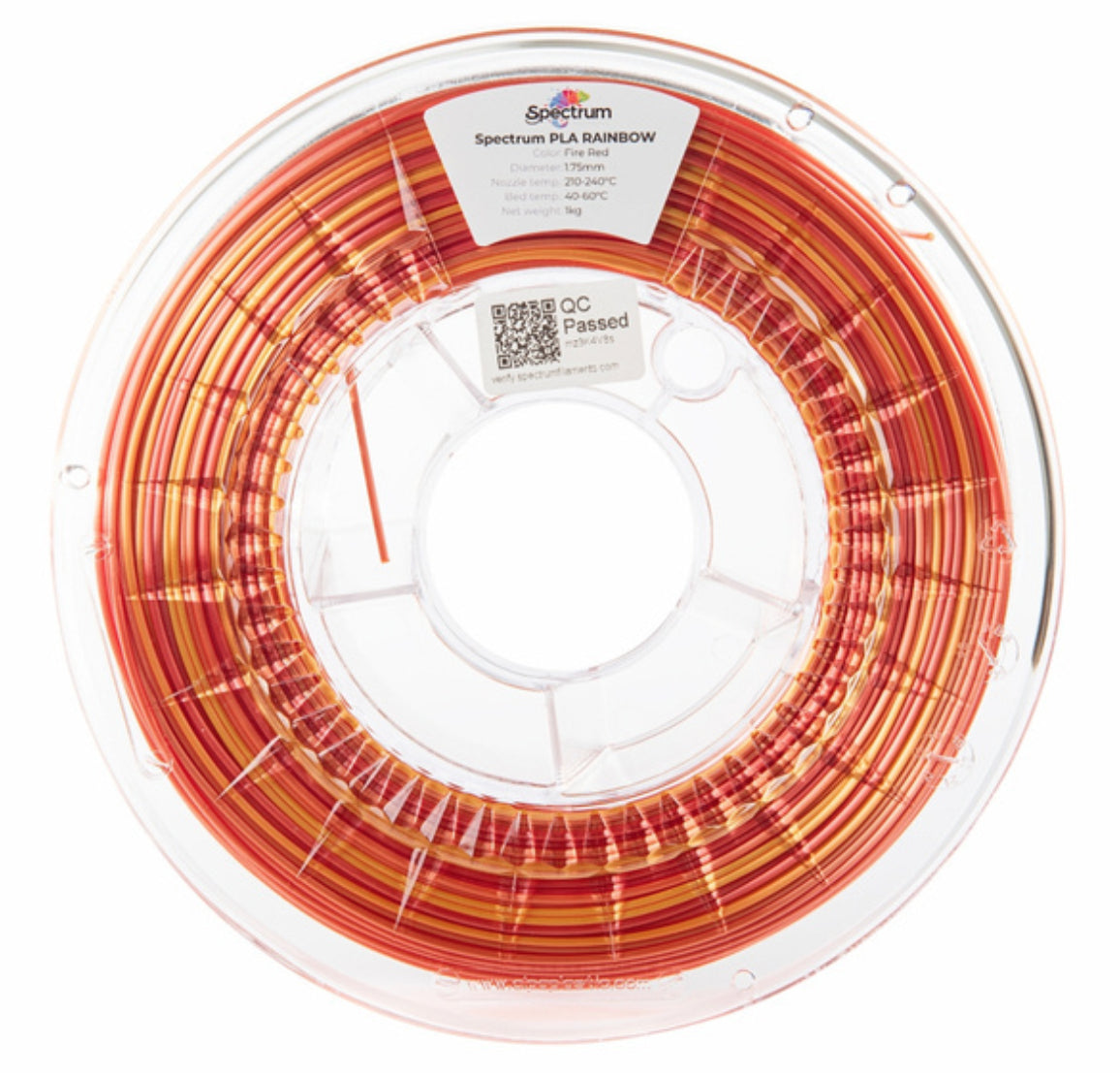 Spectrum Filament PLA SILK Rainbow FIRE RED 1.75 mm 1 kg 81017