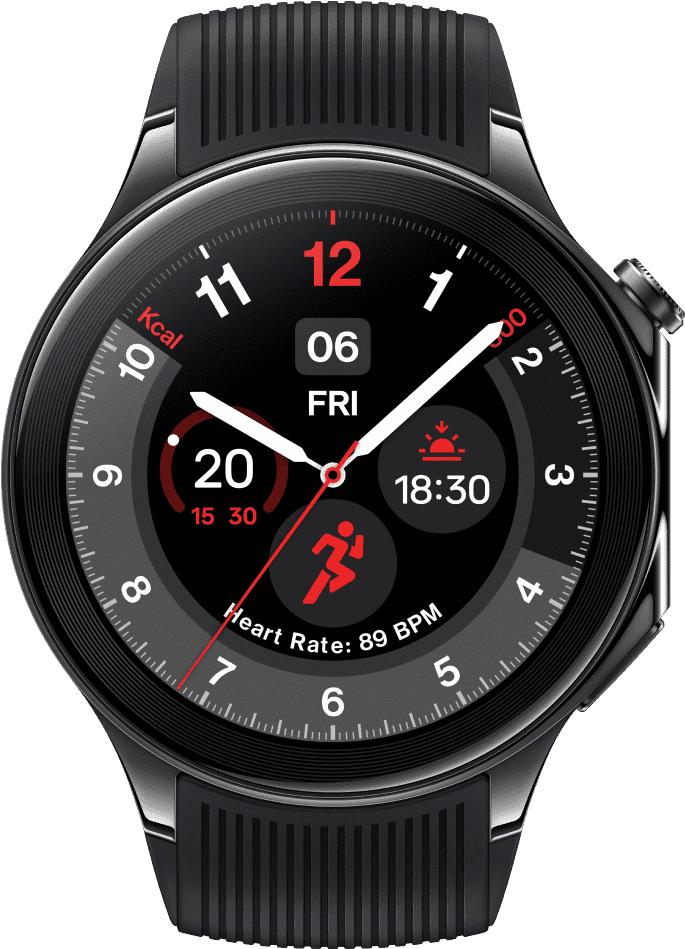OnePlus Watch 2 1.43" AMOLED Digital 466 x 466 Pixel Schwarz WLAN GPS 5491100053 Smartwatch 1000 g