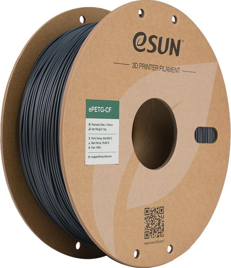 ESUN 3D Filament EPETG-CF 1.75 mm Dark Grey 1 kg (EPETG-CF-P175AH1)