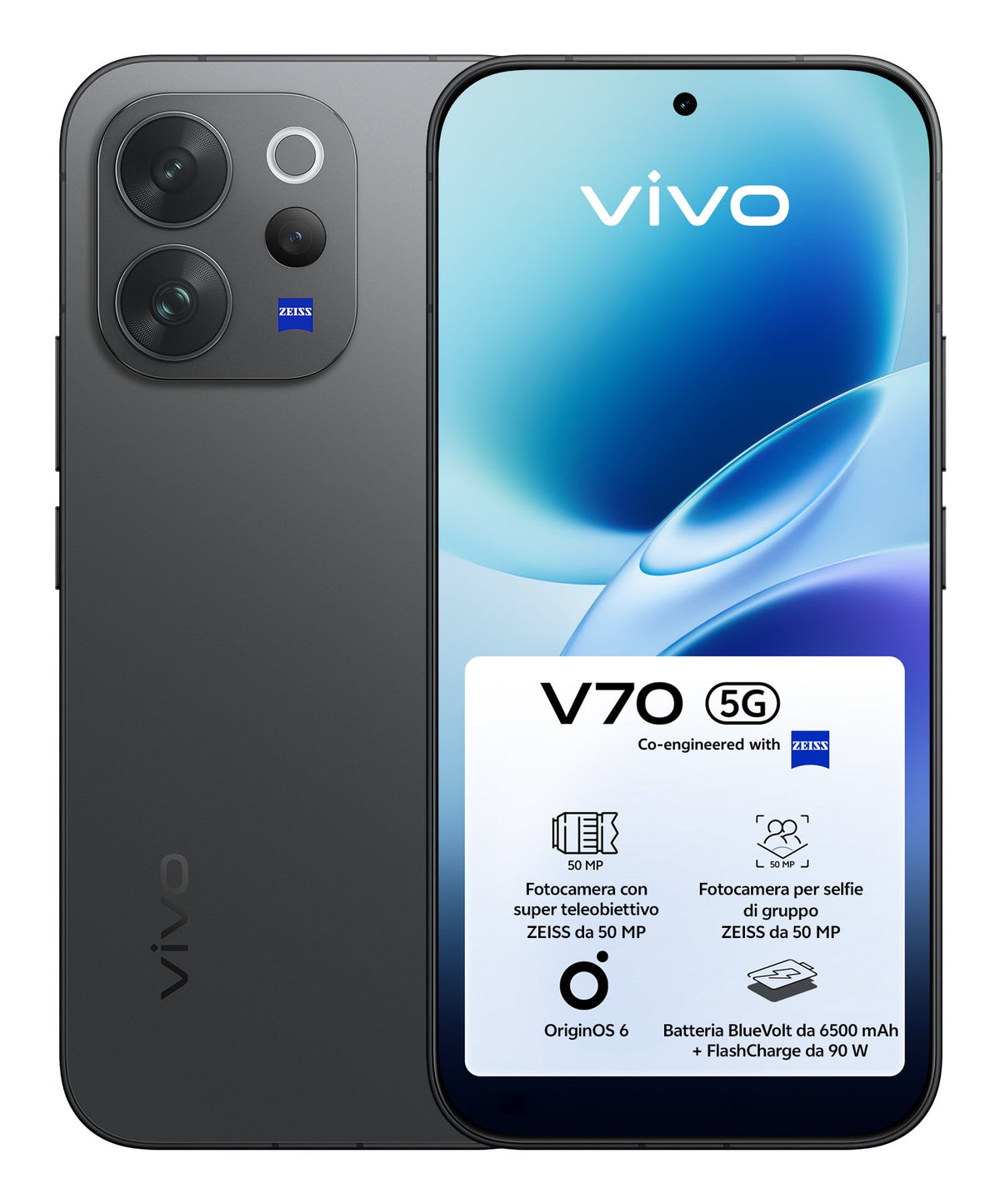 Vivo V70 5 G Smartphone 8GB RAM 256GB Storage Black 5671950