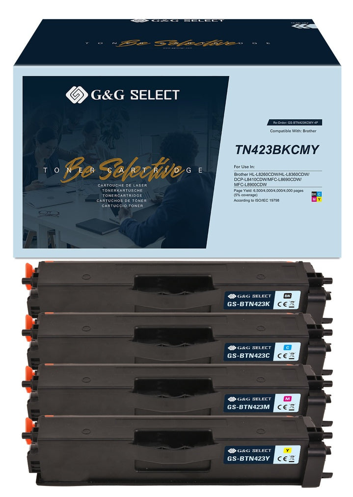 G&G Select Toner 4er Set kompatibel mit Brother TN-423CMYK 21144 Tinten und Toner 2460 g