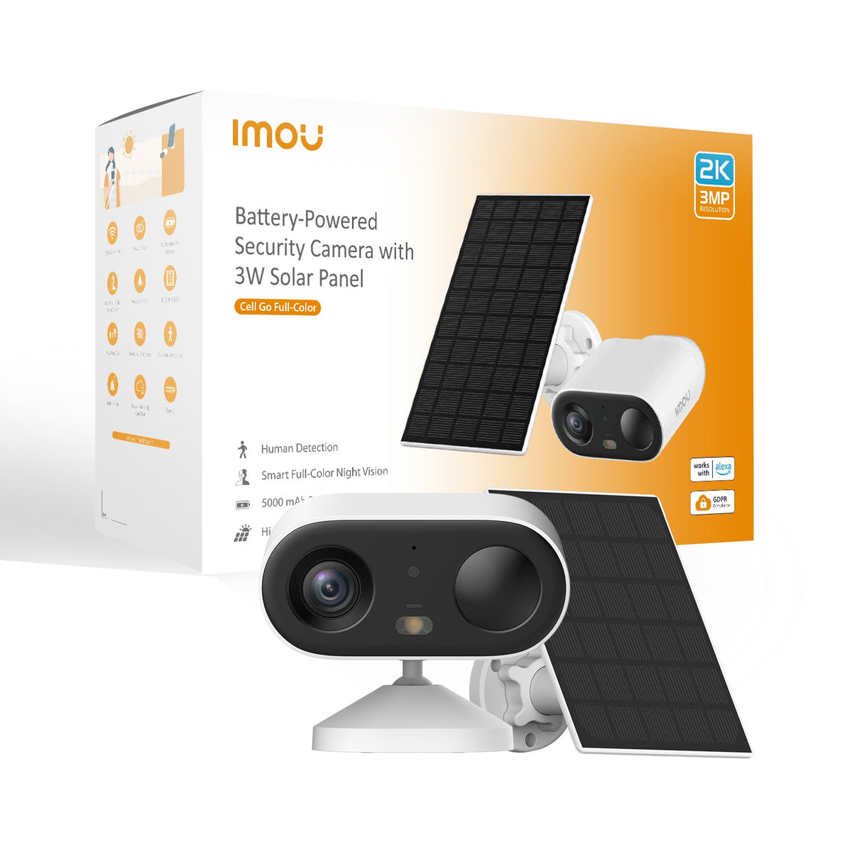 Imou Cell Go Full Color Kit Bullet IP Security Camera Outdoor 2304x1296