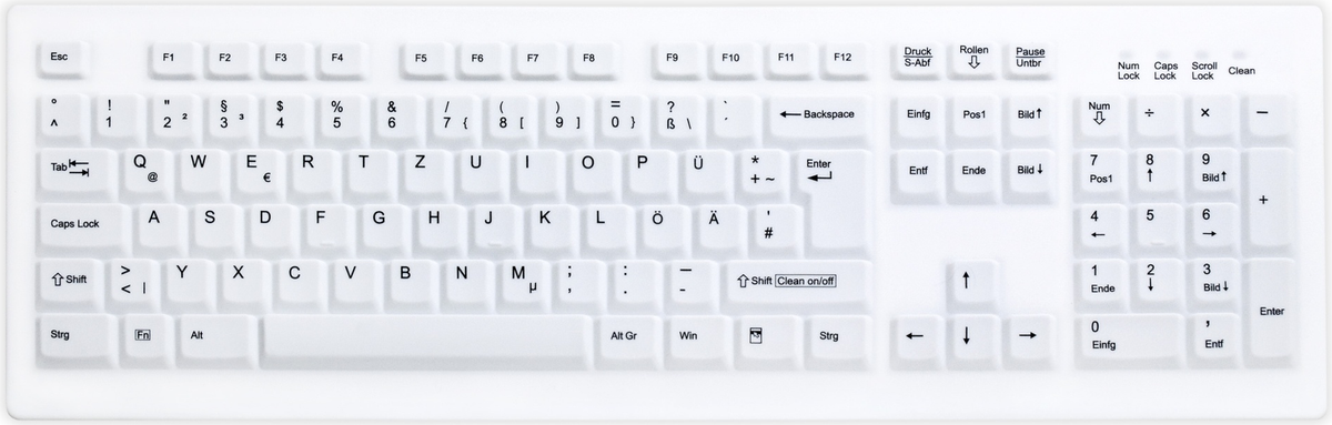 Active Key AK-C8100 USB Keyboard QWERTZ Switzerland White AK-C8100F-U1-W/CH