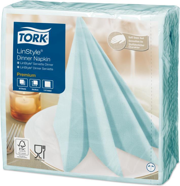 Tork 478880 Aqua Color Paper Napkins 50 Pieces