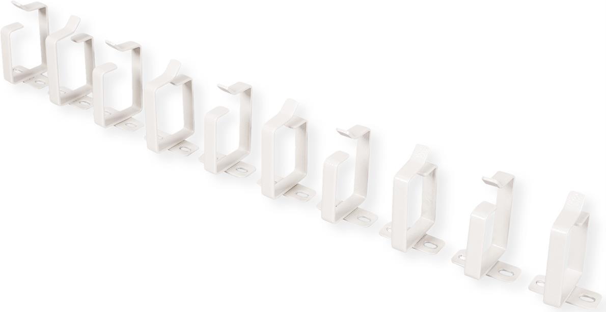 Roline Cable Management Clip - 44 x 60 mm - Light Grey - Pack of 10