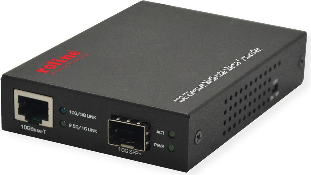 ROLINE Converter 1/2.5/5/10 Gigabit Ethernet RJ45 SFP or SFP+ 21.13.1133