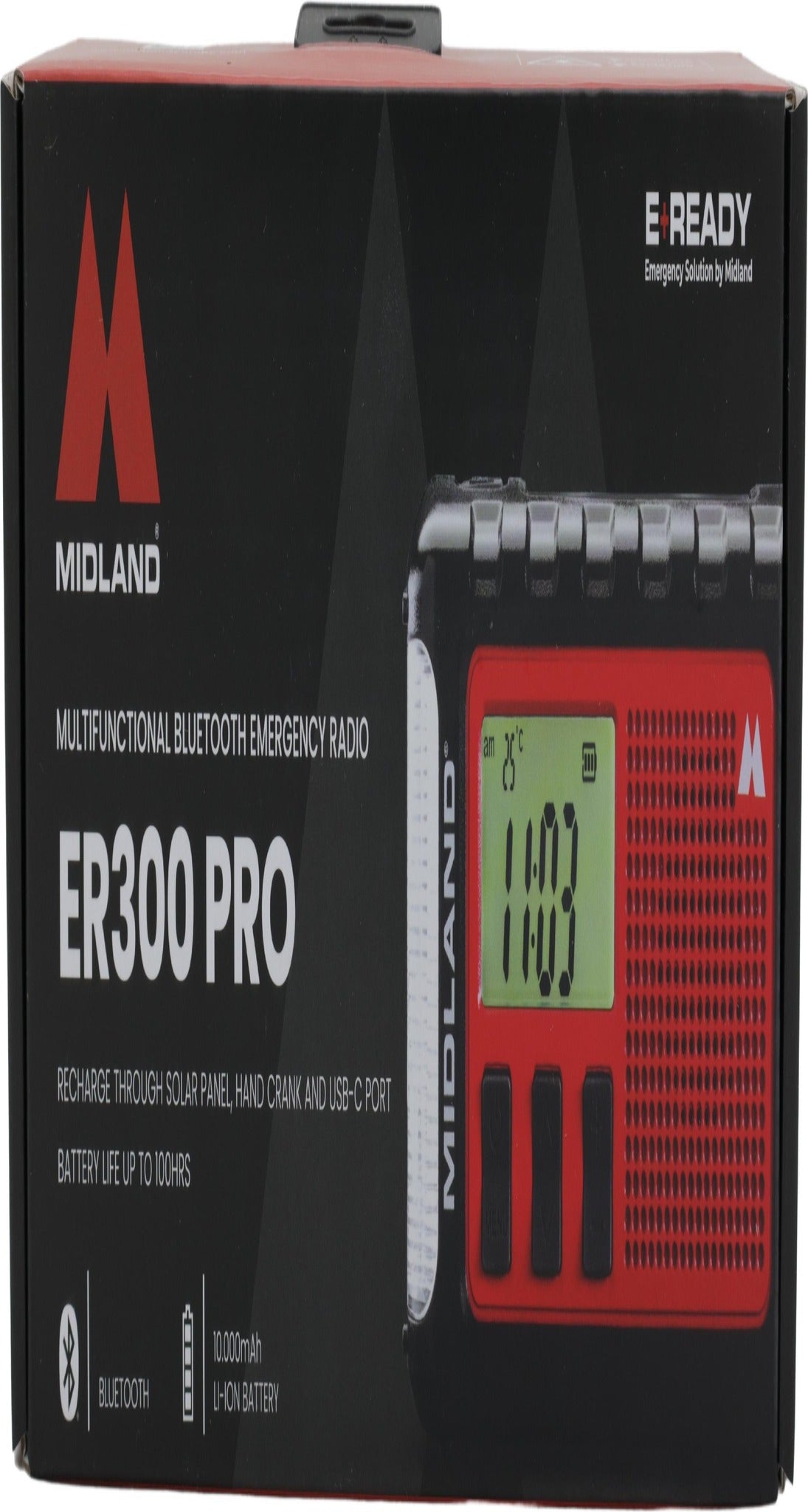 Midland ER 300 Pro Crank Radio - Red/Black
