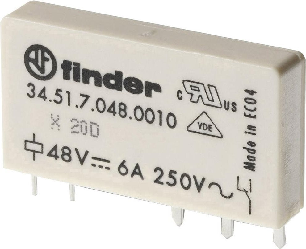 Finder Print Relay 60 V/DC 6 A 1 Changeover 34.51.7.060.0010