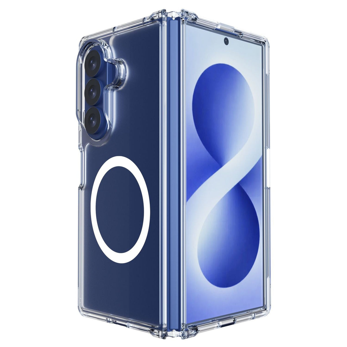 Cellularline Impact Clear Case Mag for Samsung Z Fold 8, Model IMPACTMAGALZFOLD8T
