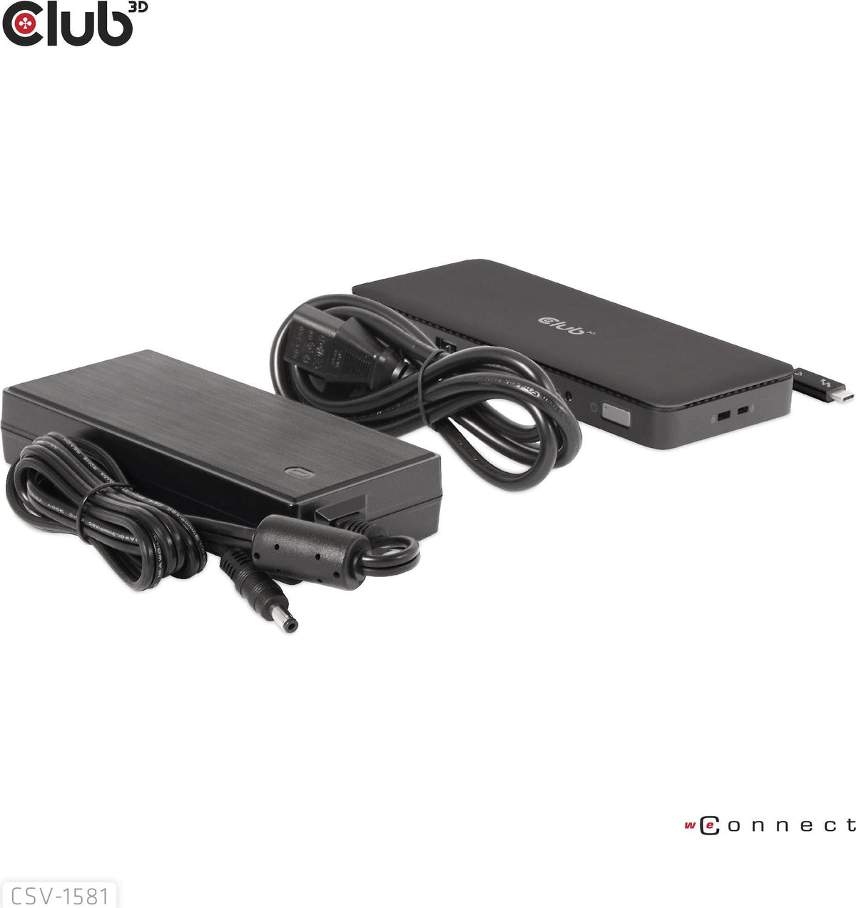 Club 3D Docking Station USB-C/ Thunderbolt 3/ Thunderbolt 4 - 3 x Thunderbolt 4 - GigE - 140 Watt - CSV-1581