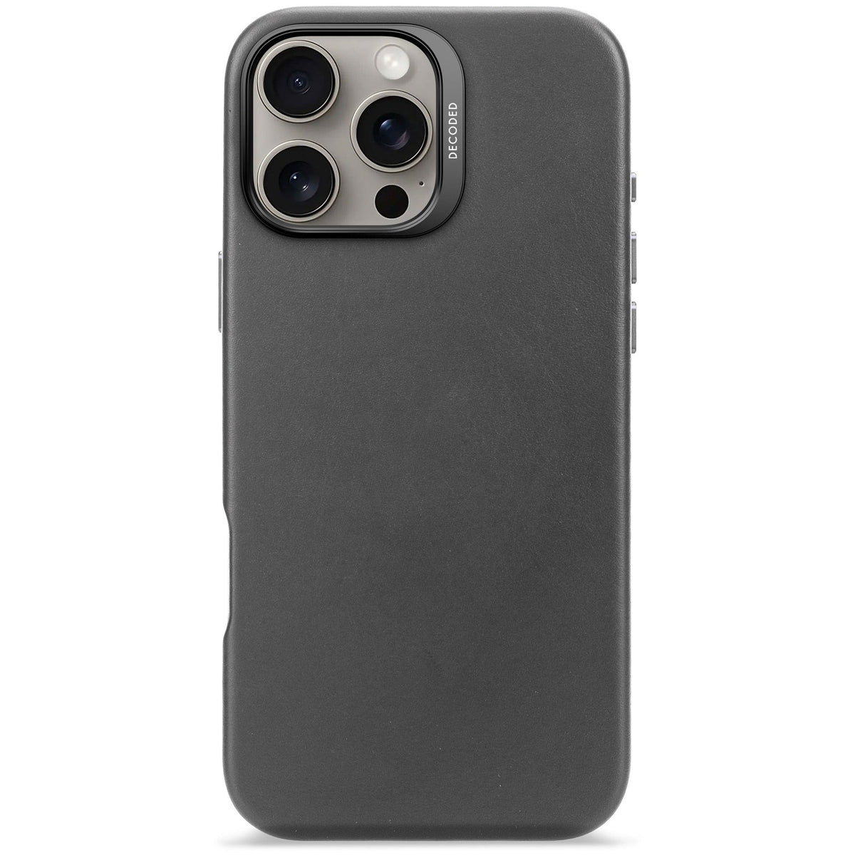 Decoded Leather Backcover for iPhone 16 Pro Max - Black - Model D25IPO16PMBC1BK
