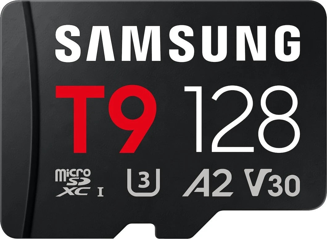 Samsung T9 microSDXC Card 128 GB UHS-I up to 200 MB/s U3 V30 A2 (MB-MH128T/WW)
