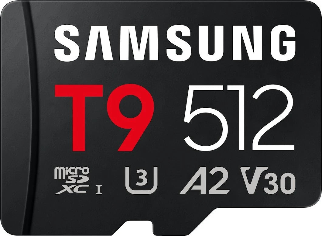 Samsung T9 microSDXC Memory Card 512GB UHS-I up to 200MB/s Read 130MB/s Write MB-MH512T/WW