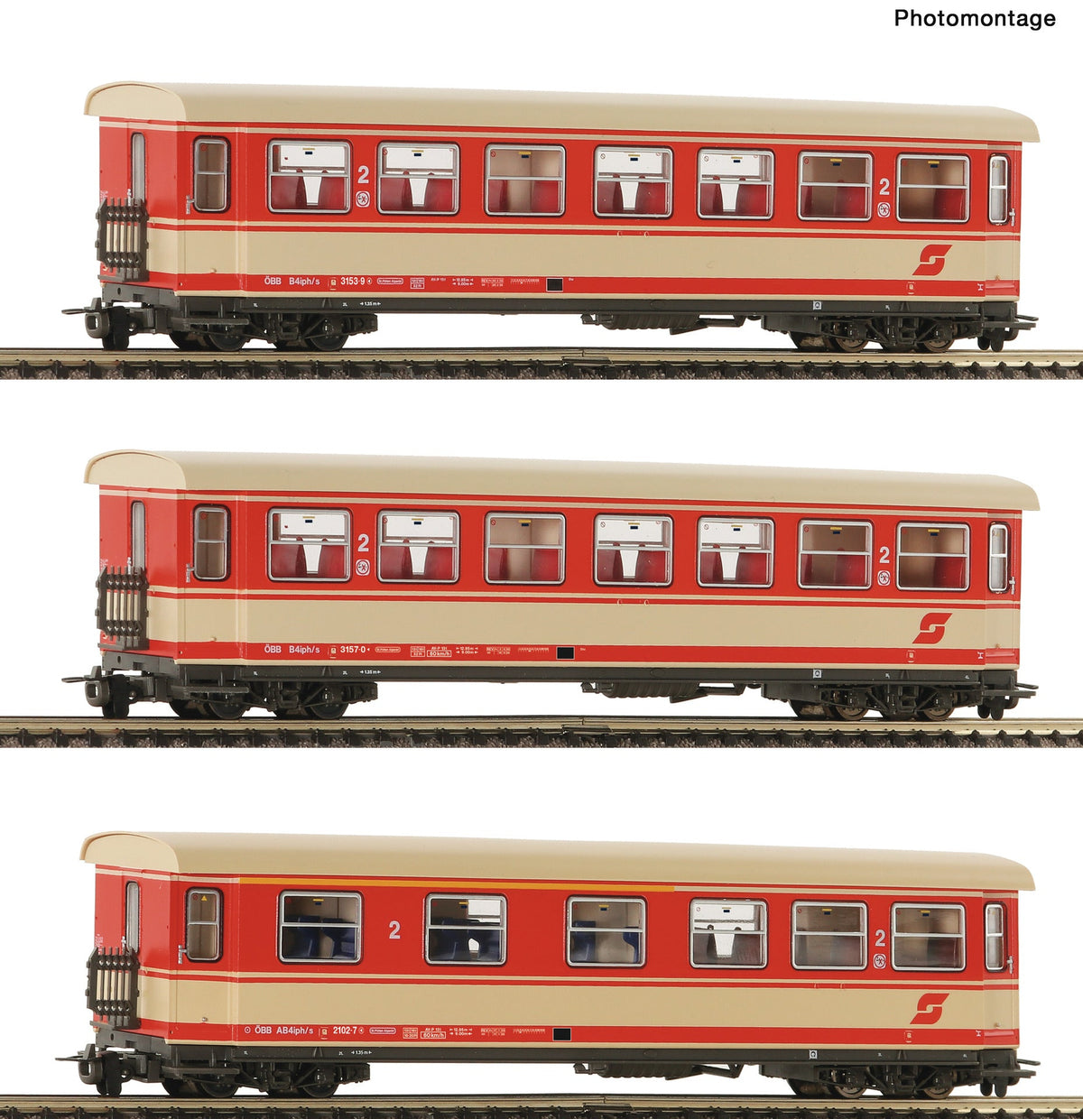 Roco 6240004 H0e 3-Piece Set Passenger Cars of ÖBB