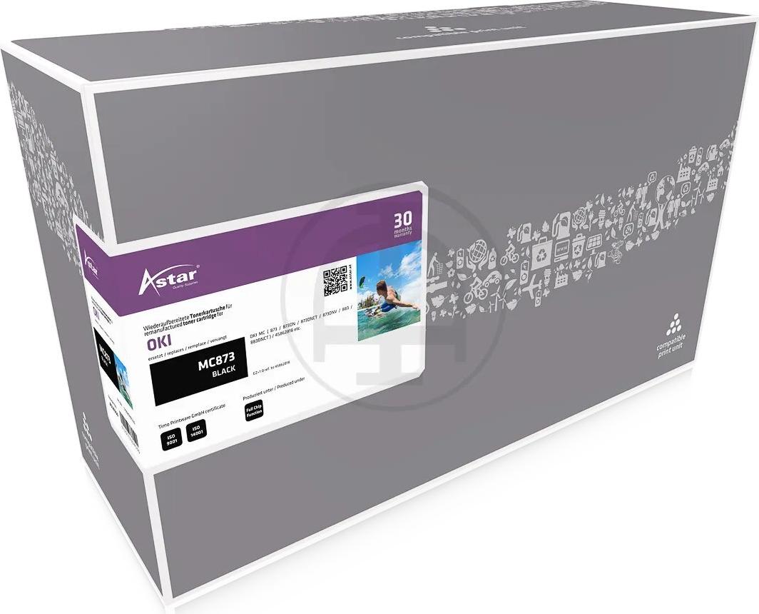 ASTAR AS20350 OKI 45862818 MC Toner - Black HC Rebuilt, 15,000 Pages
