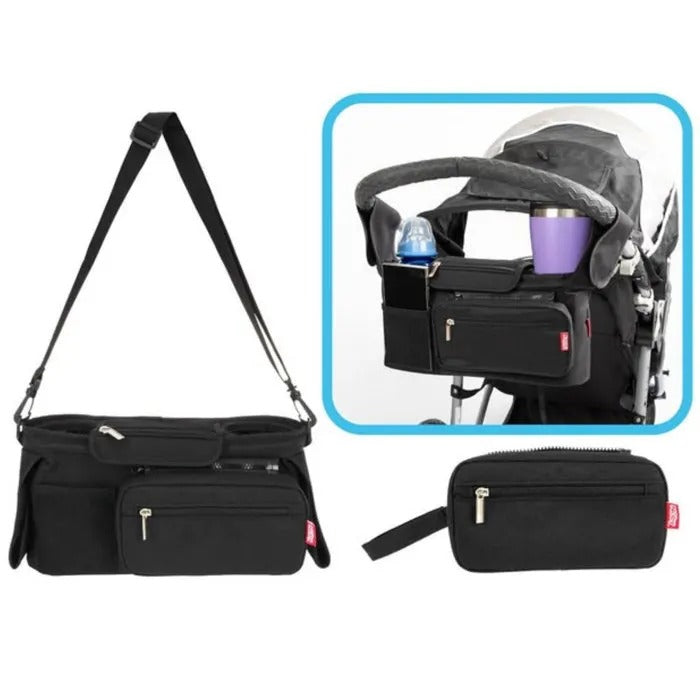 Organisateur de poussette Deluxe - NUBY - Pochette amovible - Noir