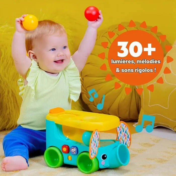 Bright Starts, Bus avec Balles Pop & Roll Safari, Jeu