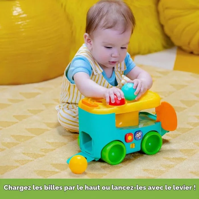 Bright Starts, Bus avec Balles Pop & Roll Safari, Jeu