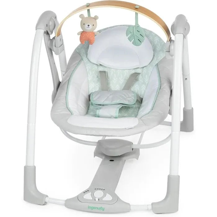 Ingenuity Cozy Spot Elektrische babyschommel met houten