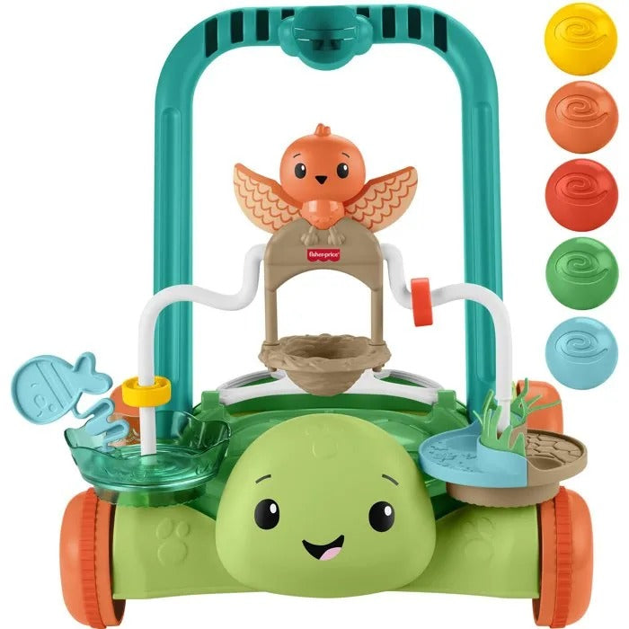 Fisher-Price Moves with You Schildpad loopwagentje - met 5 ballen