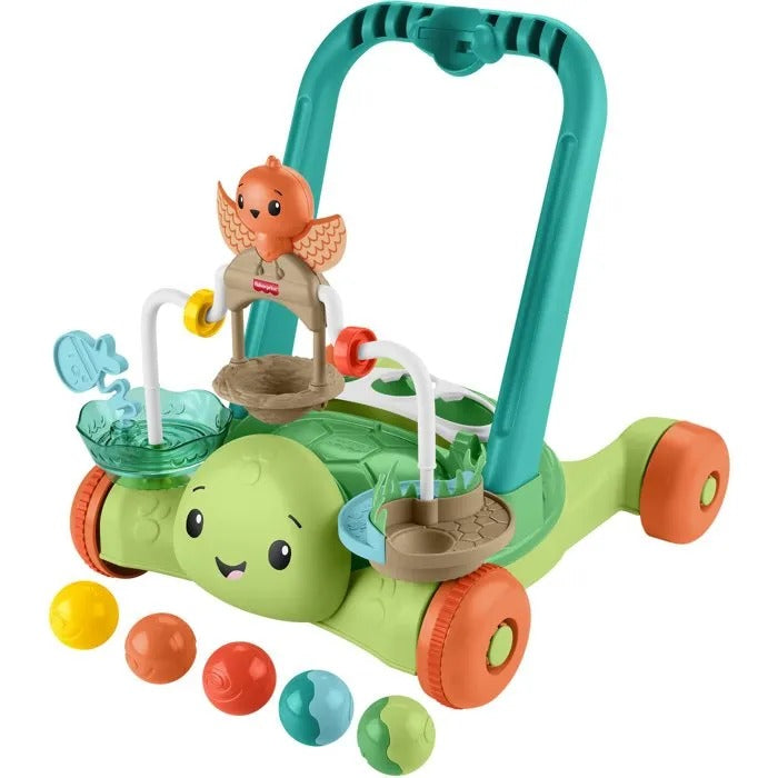 Fisher-Price Moves with You Schildpad loopwagentje - met 5 ballen