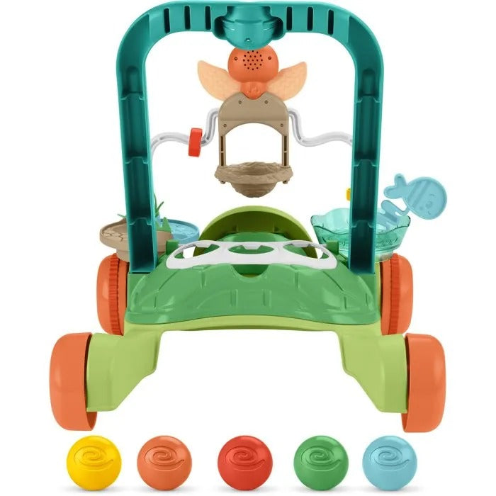 Fisher-Price Moves with You Schildpad loopwagentje - met 5 ballen